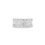 18k white gold diamond cocktail ring. - 10124