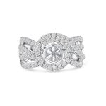 18k white gold diamond ring. - 10367
