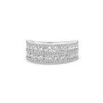 14k white gold diamond cocktail ring. - 10553