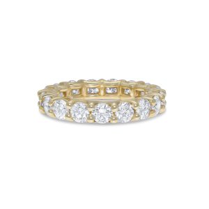 14k yellow gold diamond eternity band. - 11015