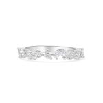18k white gold diamond band. - 11548