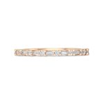 18k rose gold diamond band. - 11557