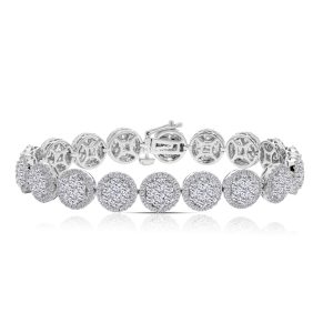 18k white gold diamond bracelet. - 10725