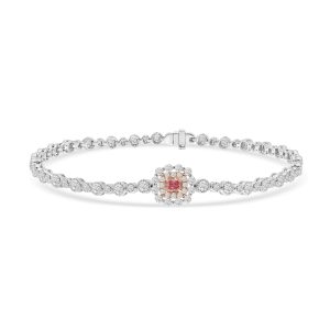 18k white gold diamond bracelet. - 11042