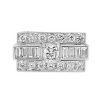 18k white gold diamond ring - 10512