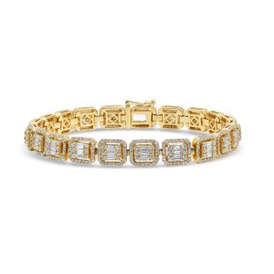 18K yellow gold diamond bracelet - 10549