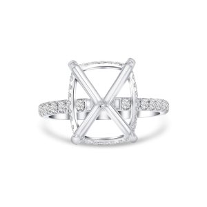 18k white gold diamond ring. - 10570