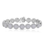 18k white gold diamond bracelet. - 10725