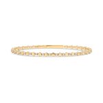 14k yellow diamond bangle bracelet. - 10828