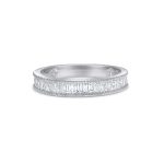 18k white gold diamond band. - 10851