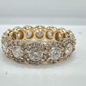 18k rose gold diamond eternity band. - 11023