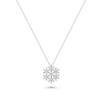 18k white gold diamond pendant. - 11043