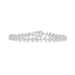 14k multi-stone diamond tennis bracelet. - 11792