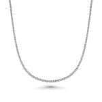 14k white gold tennis necklace - 10489