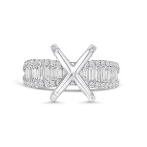 18k white gold diamond ring. - 10571