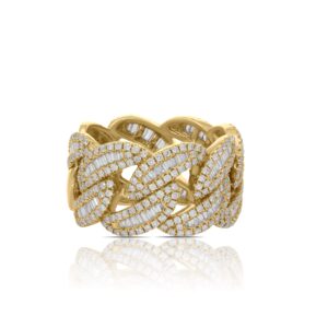 18k rose gold diamond cocktail ring. - 10133