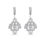 18k White gold diamond earrings. - 10371