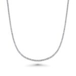 14k white gold tennis necklace - 10489