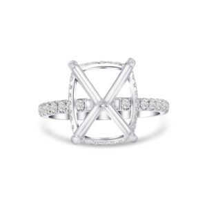 18k white gold diamond ring. - 10570