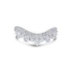 14k whtie gold diamond band. - 11017