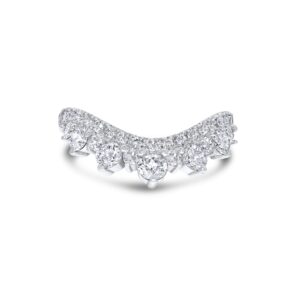 14k whtie gold diamond band. - 11017