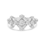 18k white gold diamond cocktail ring. - 11187