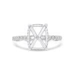 18k white gold diamond ring. - 10070