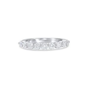 14k white gold diamond band. - 10608