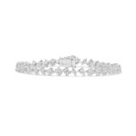 14k multi-stone diamond tennis bracelet. - 11792